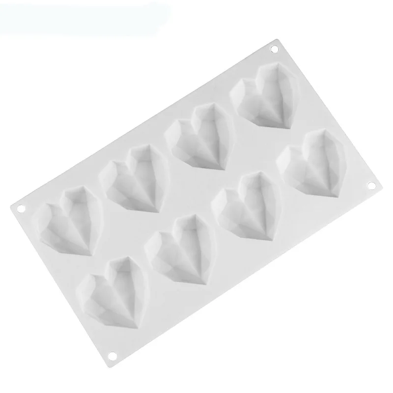 Custom heart shape diamond cake Baking silicone epoxy resin cake supplies Molds