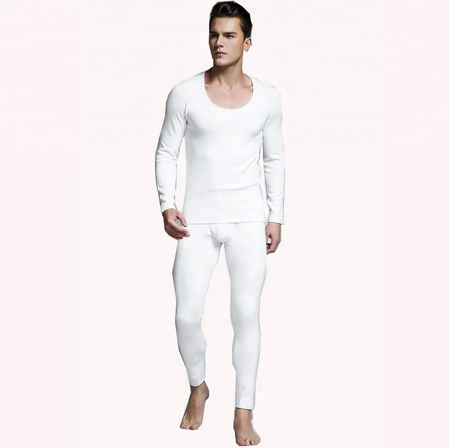 Комплект термобелья мужской, плюшевый шейный воротник, спортивный ветрозащитный термокостюм