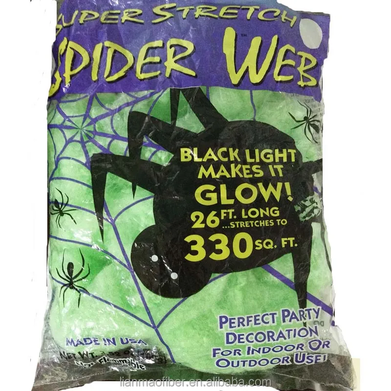 
60G with 4 spiders Halloween Stretchy Cobweb Spider Web With Spiders 