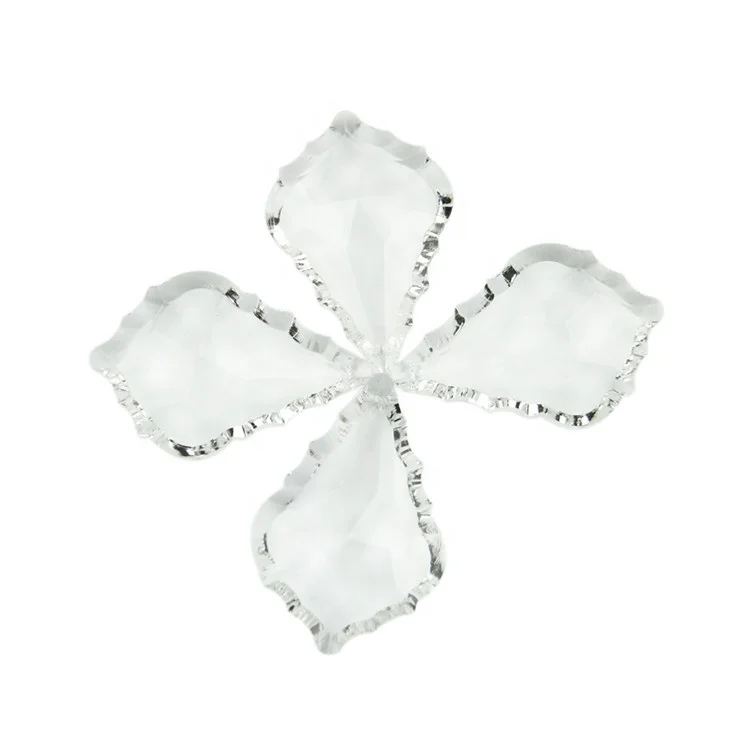 Discount Sales Transparent Chandelier Crystal Maple Leaf Shape Crystal Chandelier Trimming Hanging Parts For Home Decor