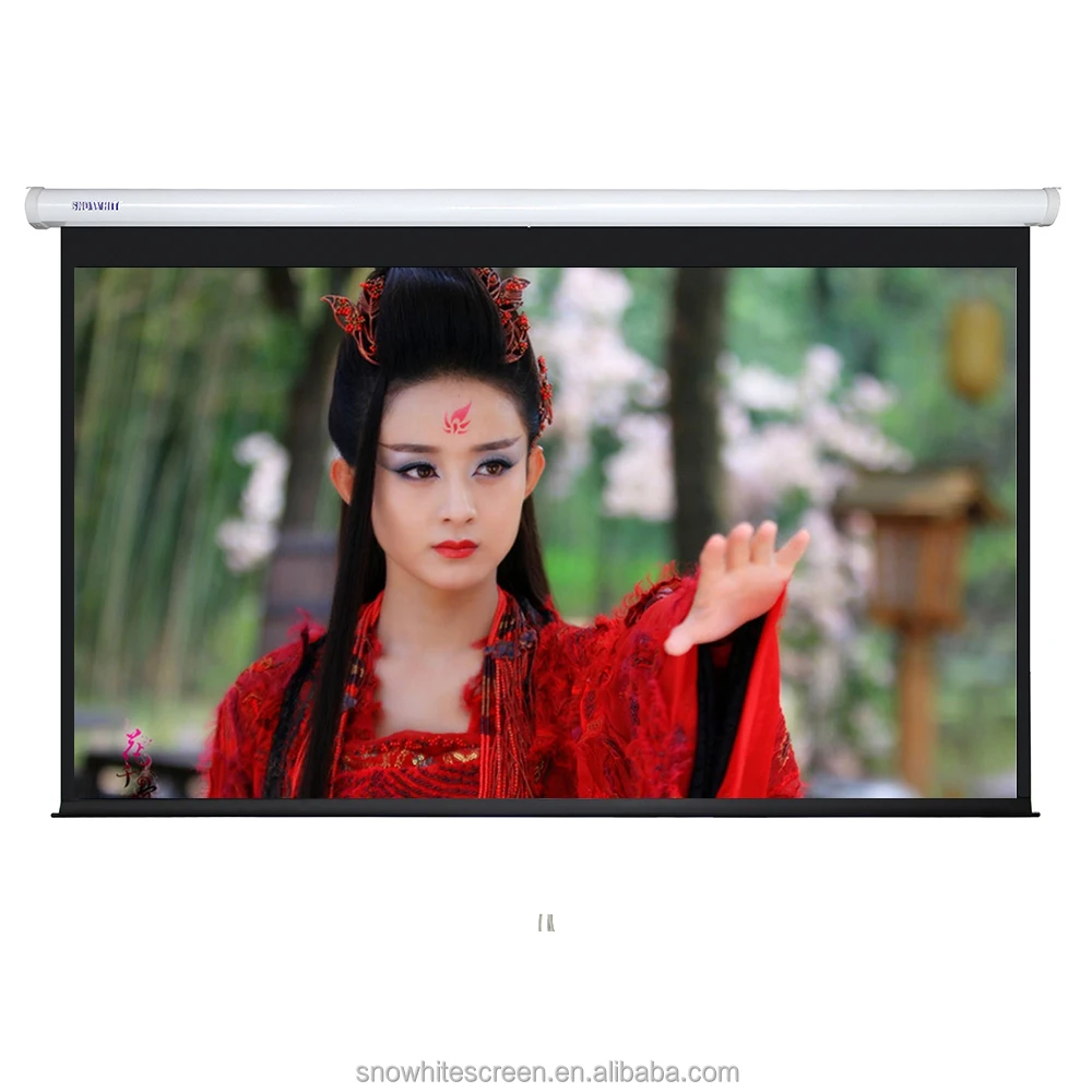 SNOWHITE 16:9 Format SF150XEH-D 150 inch projection screen price of  motorized projector screen home theater screen