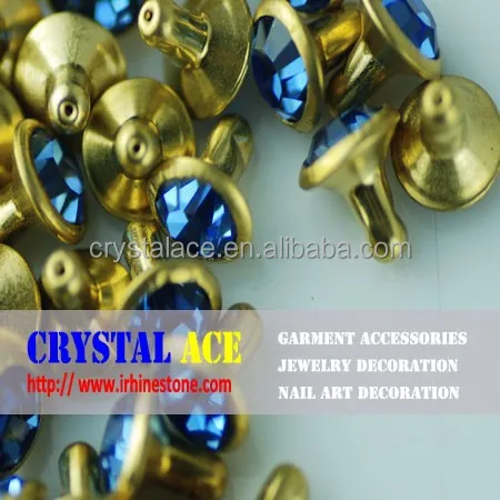 
Close end rhinestone crystal rivets,diamond rivet 2015 for Leather Handbag 