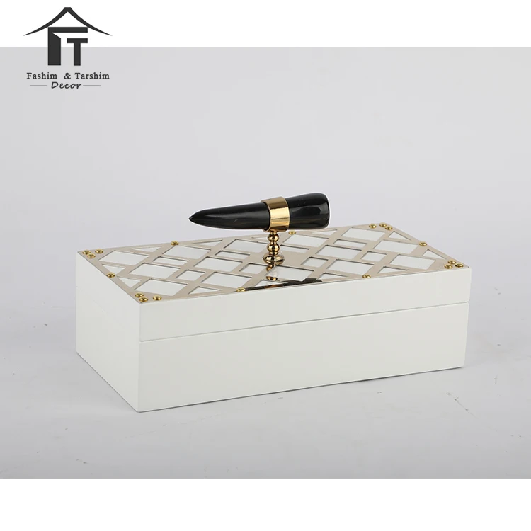 Gold jewelry box vintage small necklace earring jewelry box