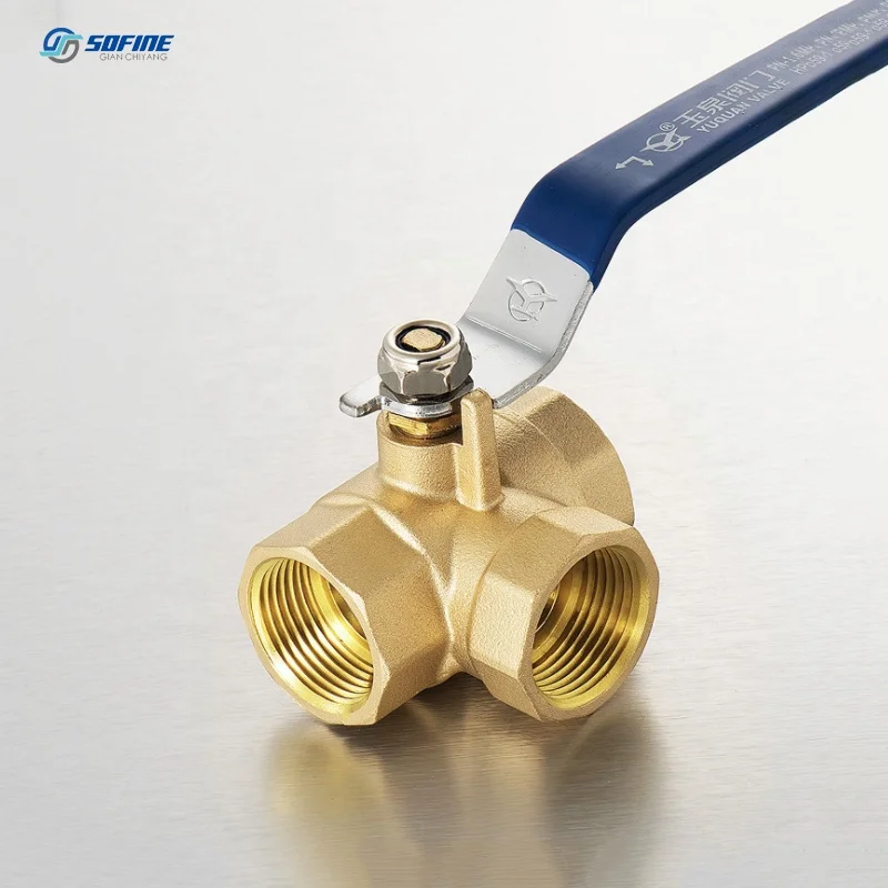 
Cheapest Price L-pattern Three Way Brass Ball Valve 1/2" 3/4 inch 