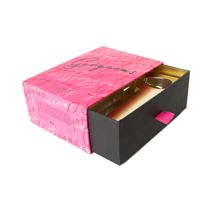 
Customized cardboard drawer sliding gift bow tie paper packaging box 