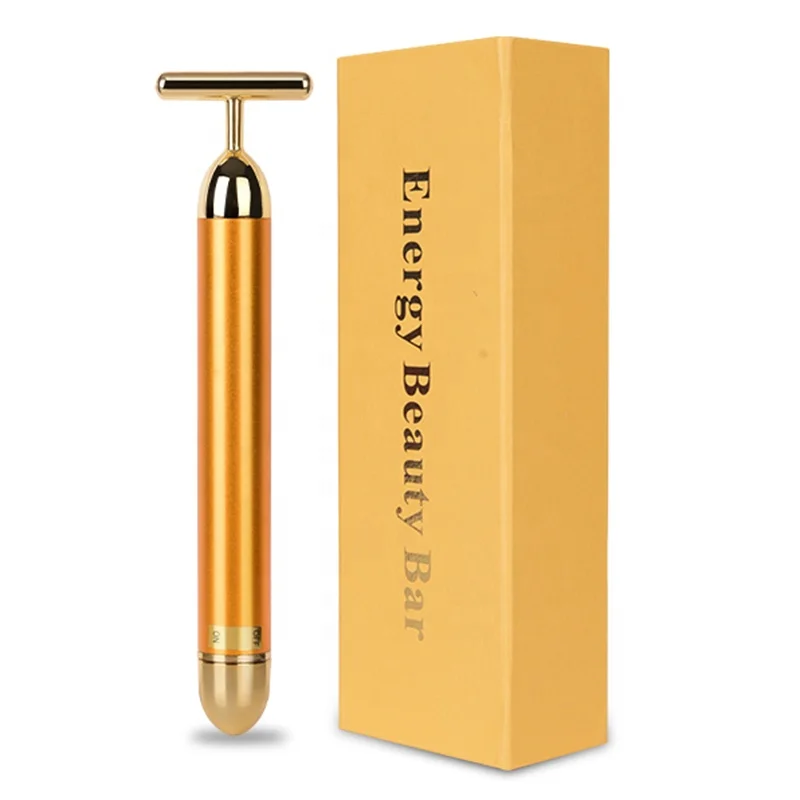 24K Gold Ion Beauty Bar Face & Neck Lifting Massager Face Lifting Device Face Lift Skin Tightening