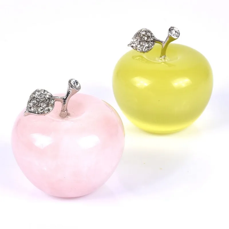gem stone natural stone rose quartz apple jewelry christmas present