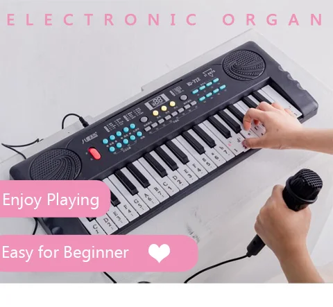 Portable  Kids Toy Piano 37 Keys Keyboard Electronic Organ Toy Musical Instruments Digital Piano For Kids