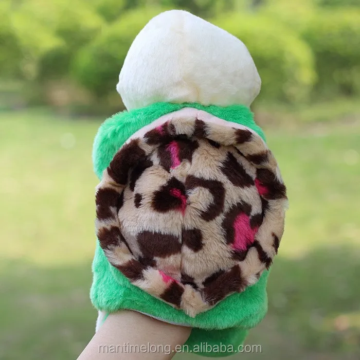 Tortoise Shape Plush Toy Puppet Animal Hand Puppet Doll Finger Puppet