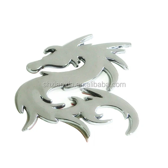 Dragon Shape Car Chrome Badge Emblem