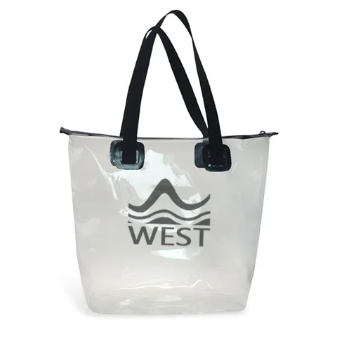 
DIY Transparent Shoulder Bag Summer Beach Clear PVC Tote Bag with Custom Logos 