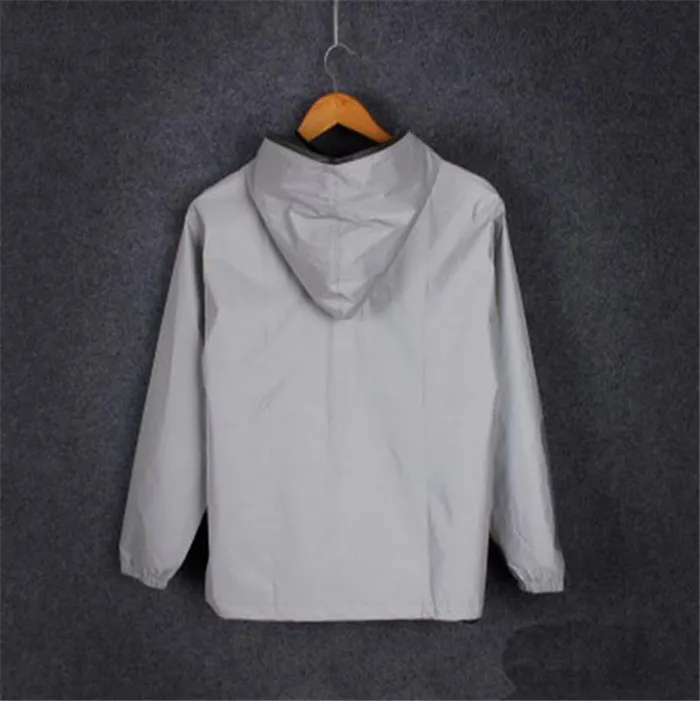 
Custom made blank unisex luminous 3M reflect light jacket hoodies 