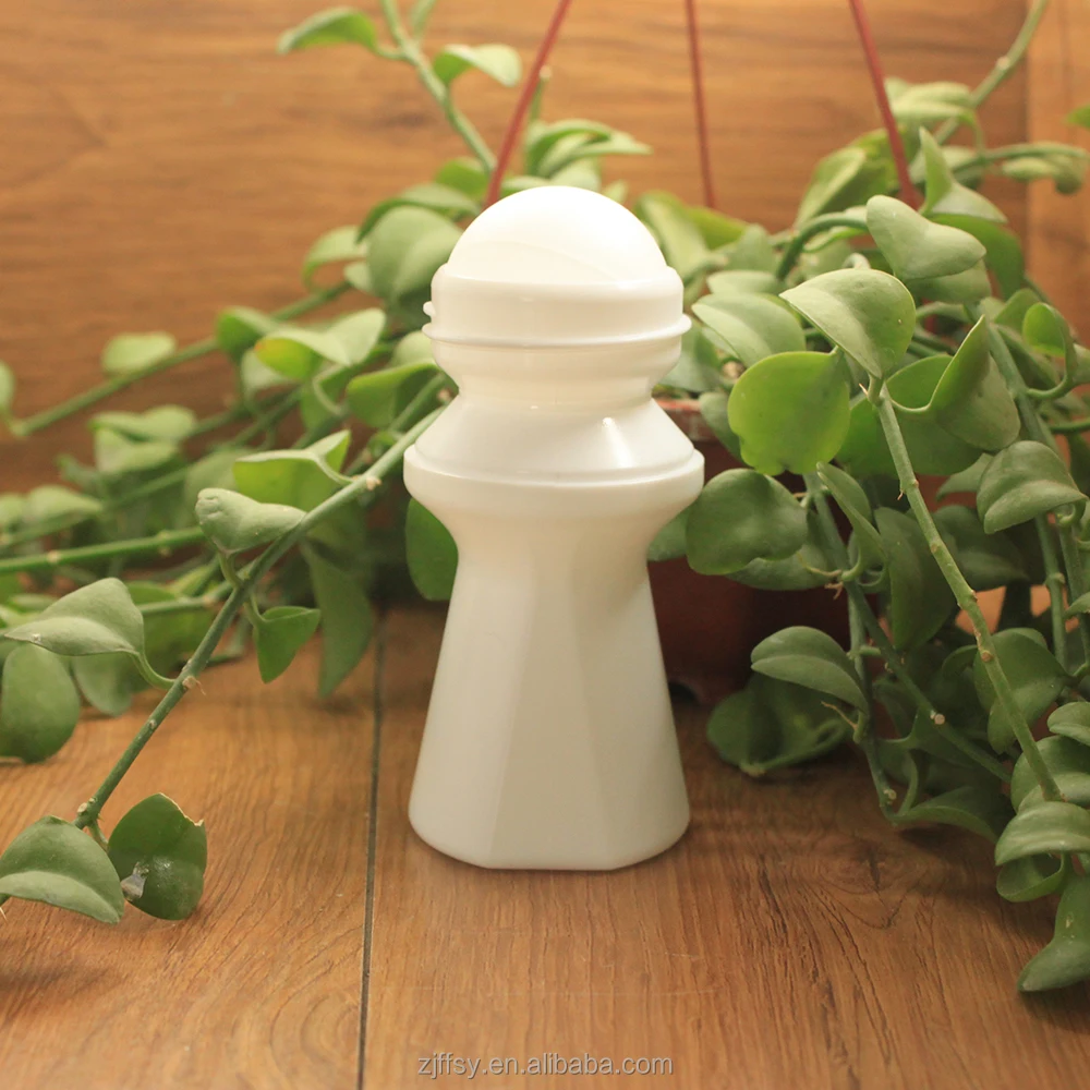 Essential Oil Sponge Roll on Applicator Bottle Frosted Roller Ball Deodorant Perfume Plastic Shaped 35ml Screen Printing White