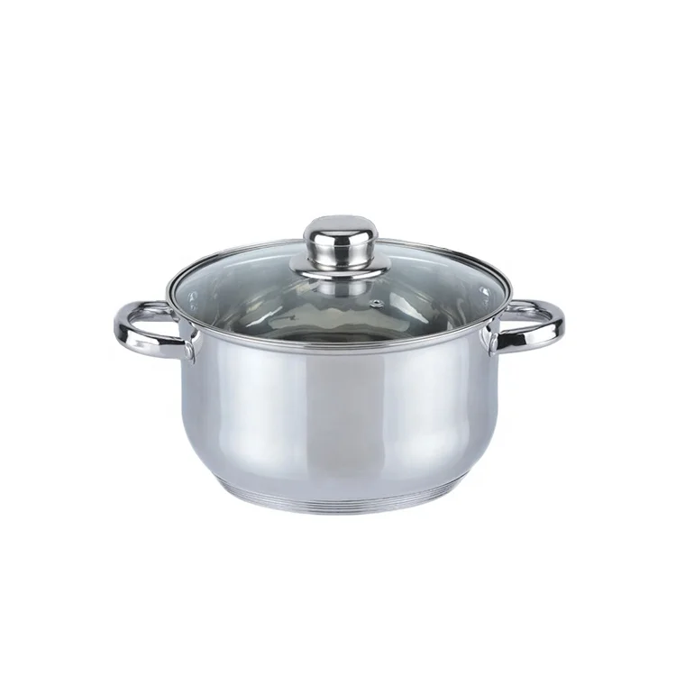 Hot Sale 6-Piece Stainless Steel Cookware Set Modern Design Kitchenware Soup Cooking Pot Cheap Price Milk Pot for Home Use