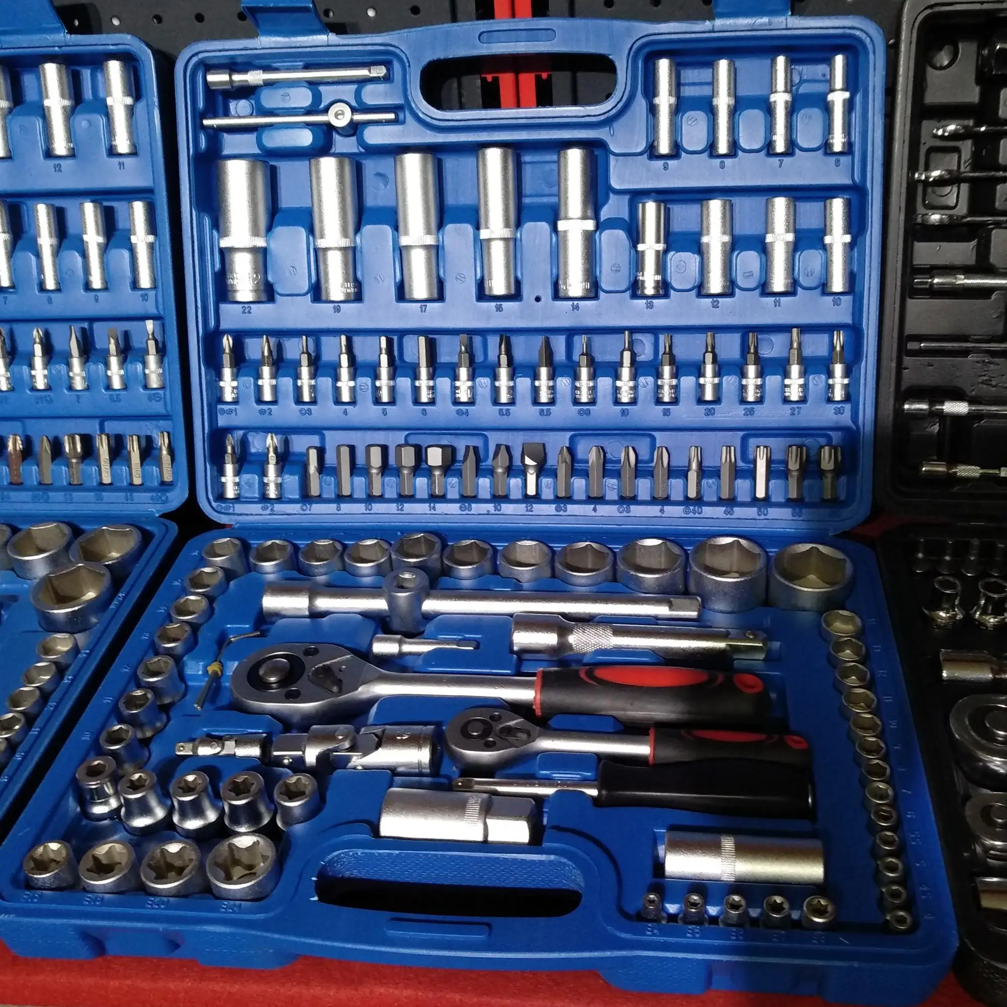 mirror surface 108pcs Socket Wrench Set 1/2' Drive Box Spanner Auto Repair Tool Hand Tool 94 pcs Socket Set