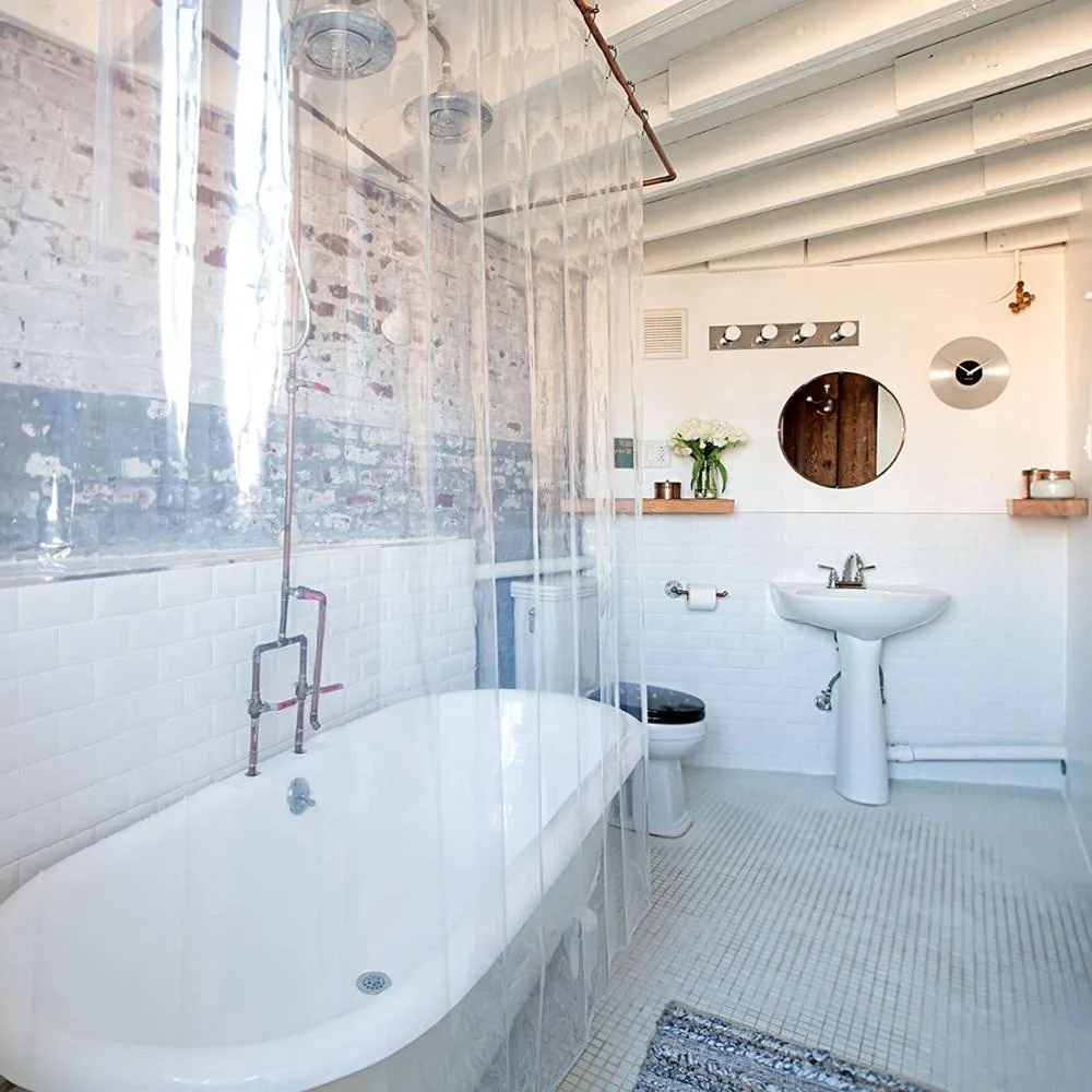 Large oversized wide extra long shower room curtain