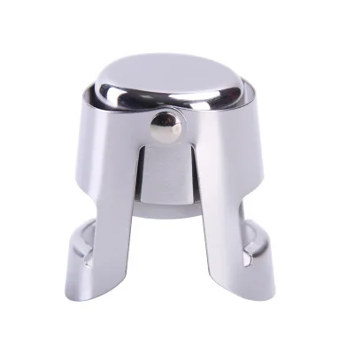 manufacturer wholesale customizable logo OEM color Stainless steel spout silicone champagne bottle wine stopper