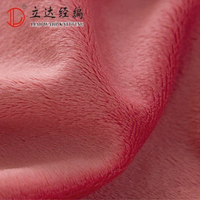 soft short faux fur fabric soft recycled polyester mesh fabric plush fabric for making soft toys