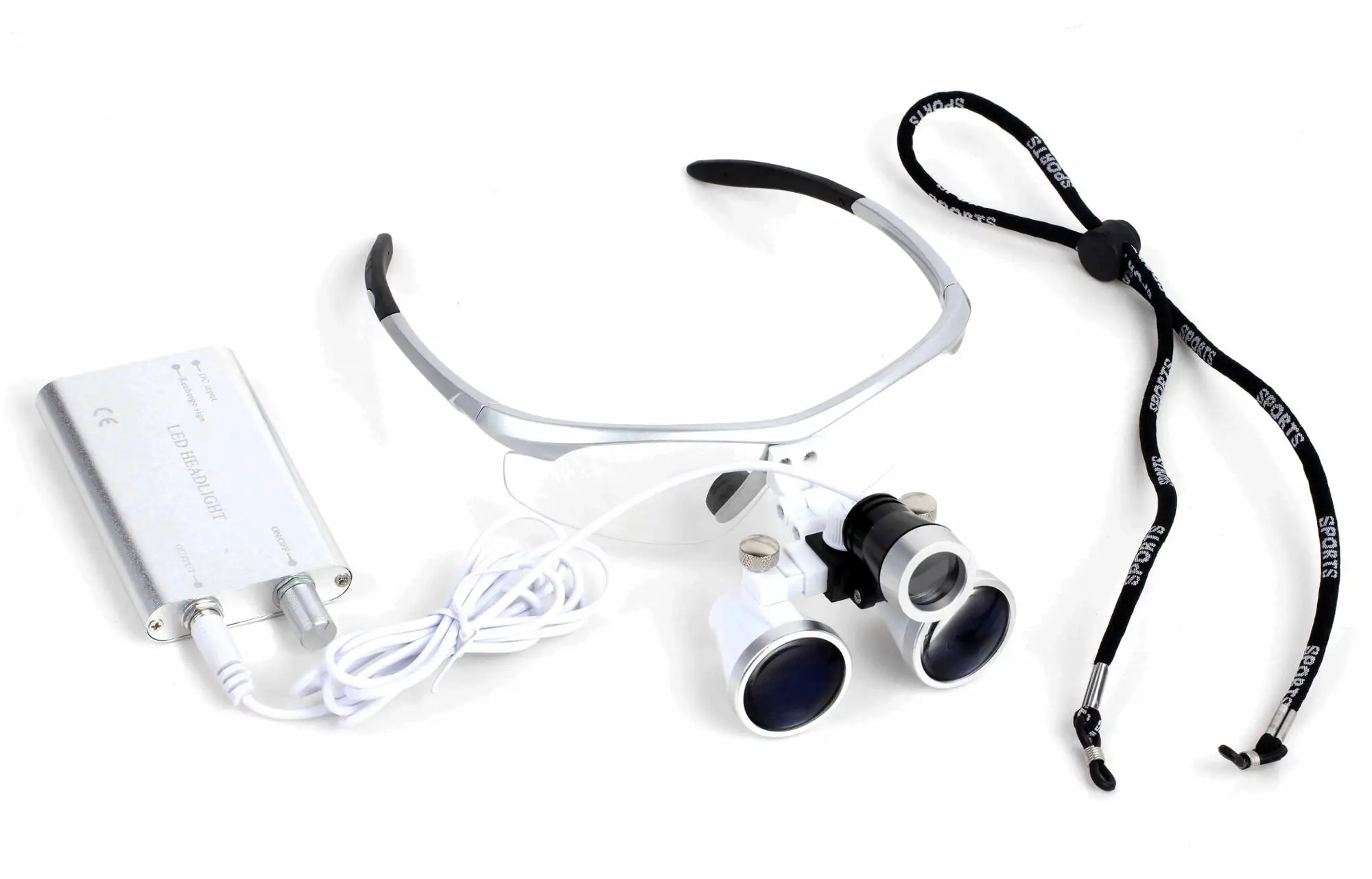 new style portable dental surgical magnifying glass loupes with light