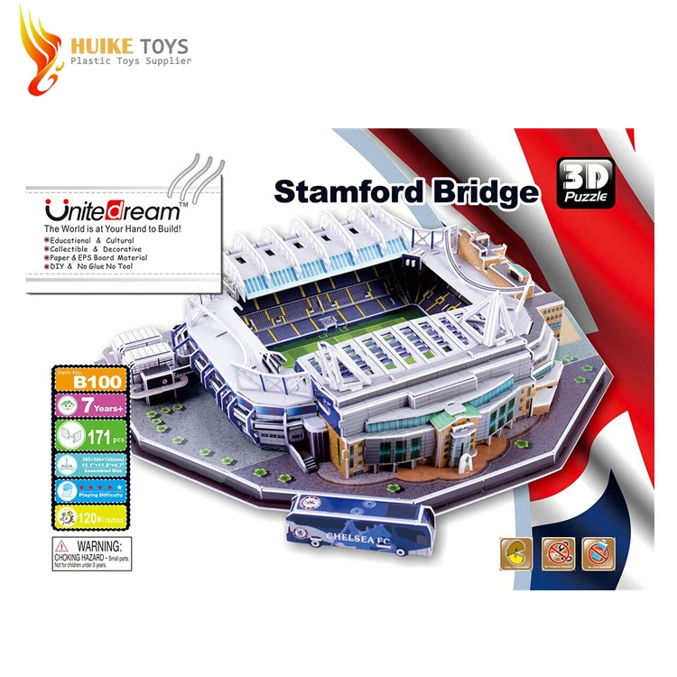 Cheap 3D paper craft DIY model Anfield Stadium paper puzzle