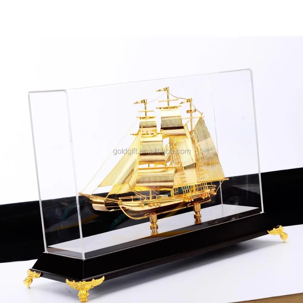 Real Gold Plated With Copper High End Ship Boats
