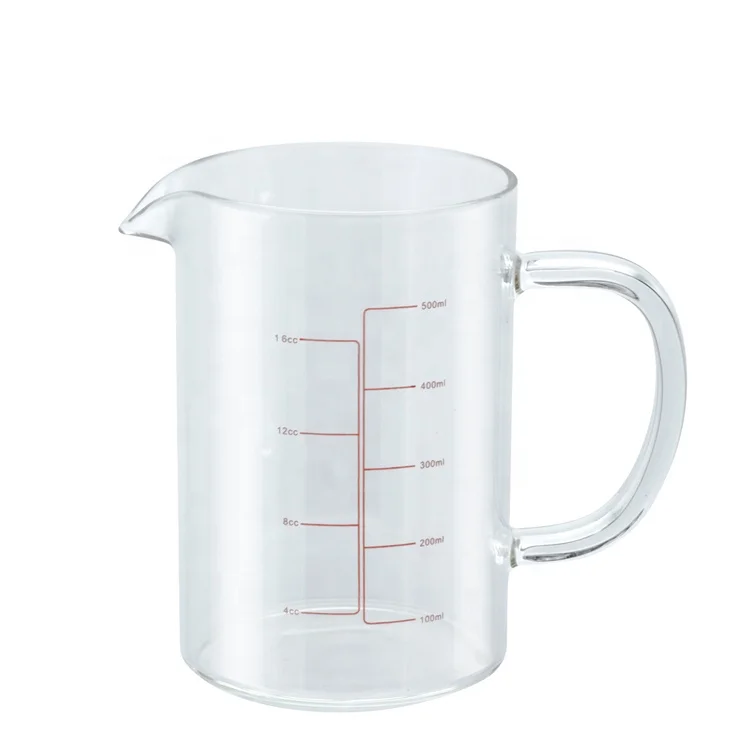 
Free Sample Custom Logo 50ml/200ml/300ml/600ml Borosilicate Measuring Glass Cup 