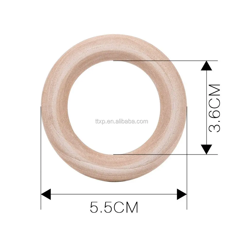 Wooden Rings Circle Craft, Ring Pendant and Connectors Jewelry Making