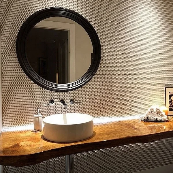 Classic Live Edge Counter Top  Vanity Reclaimed Bathroom Furniture Slippers Bathroom Vanity Table