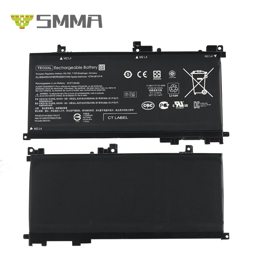 11.55V 5300Mah 61.6Wh TE03XL internal laptop battery for HP Omen 15 series  15-AX020TX Omen 15-AX020TX 15-AX03 Series Laptop