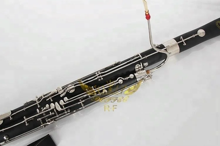 Roffee Adult Nickel plated C tone ABS Ebony Powder Bassoon