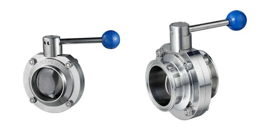 Sanitary stainless steel Butterfly Valve With Pull/Stainless Steel Plastic Multi-position Handle