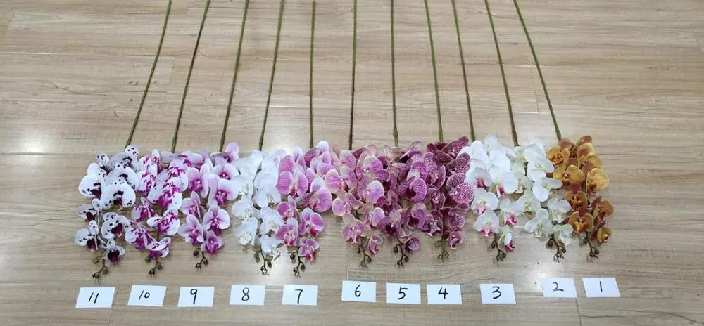 FC4004 3D печать 9 головок настоящий на ощупь латексный искусственный цветок орхидеи фаленопсис для