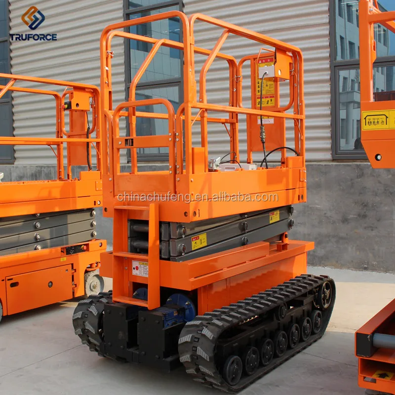  Самоходный гусеничный ножничный подъемник с питанием от батареи высотой 8 м