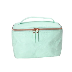 BSCI Factory Custom Design Luxury Dupont Tyvek Travel Portable Bride Makeup Bag Beauty Cosmetics Storage Case
