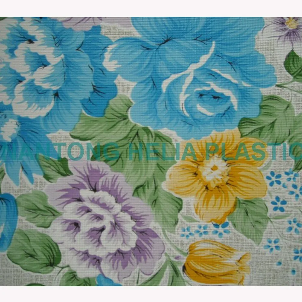 Chinese factory PVC opaque printed flex water proof Film for decoration furniture cover cupboards tablecloth