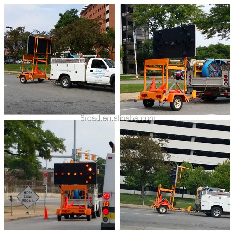 Mobile Solar LED Arrow Board Trailer, VMS trailer