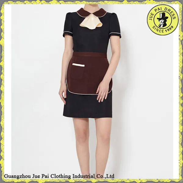 Tailored Western Hotel Uniform Dress with Apron
