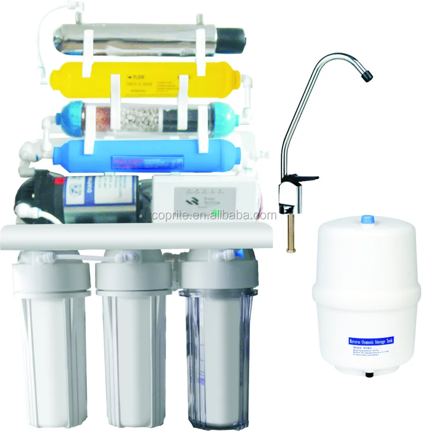 
7 stage 10 inch housing auto flush Reverse Osmosis water filter system for home use 