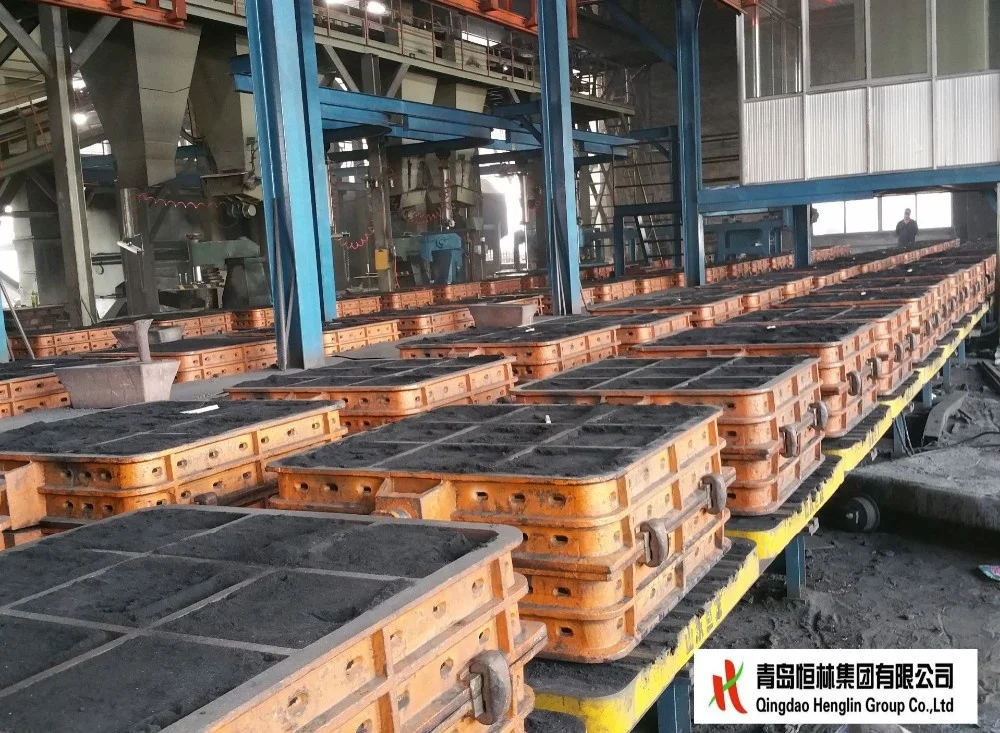 Manhole cover casting line making / automatic molding line