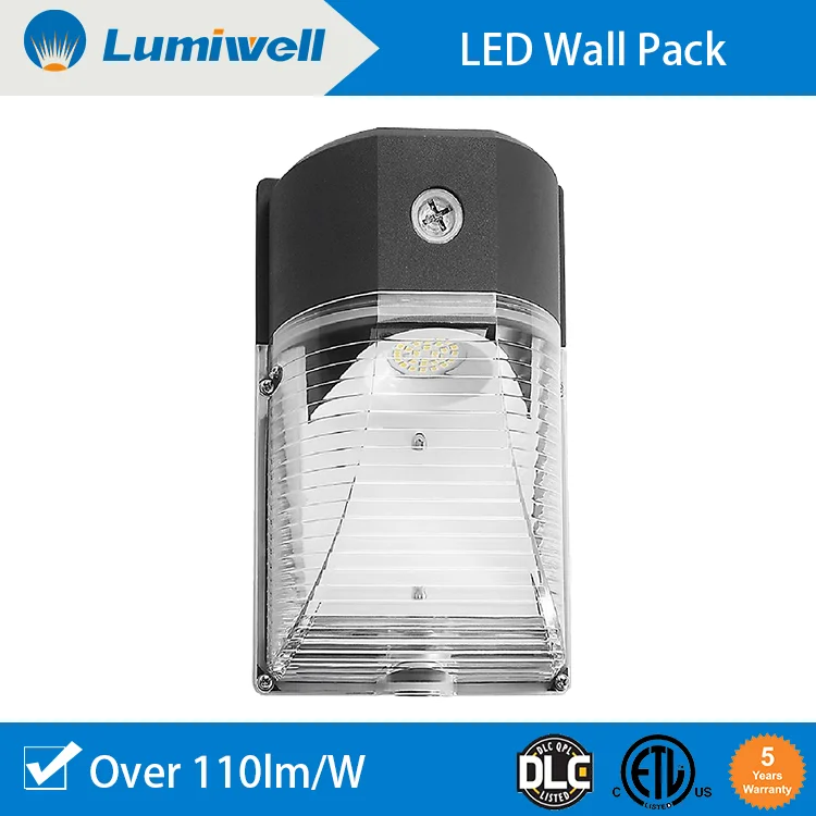 ETL DLC mini led wall pack light with photocell