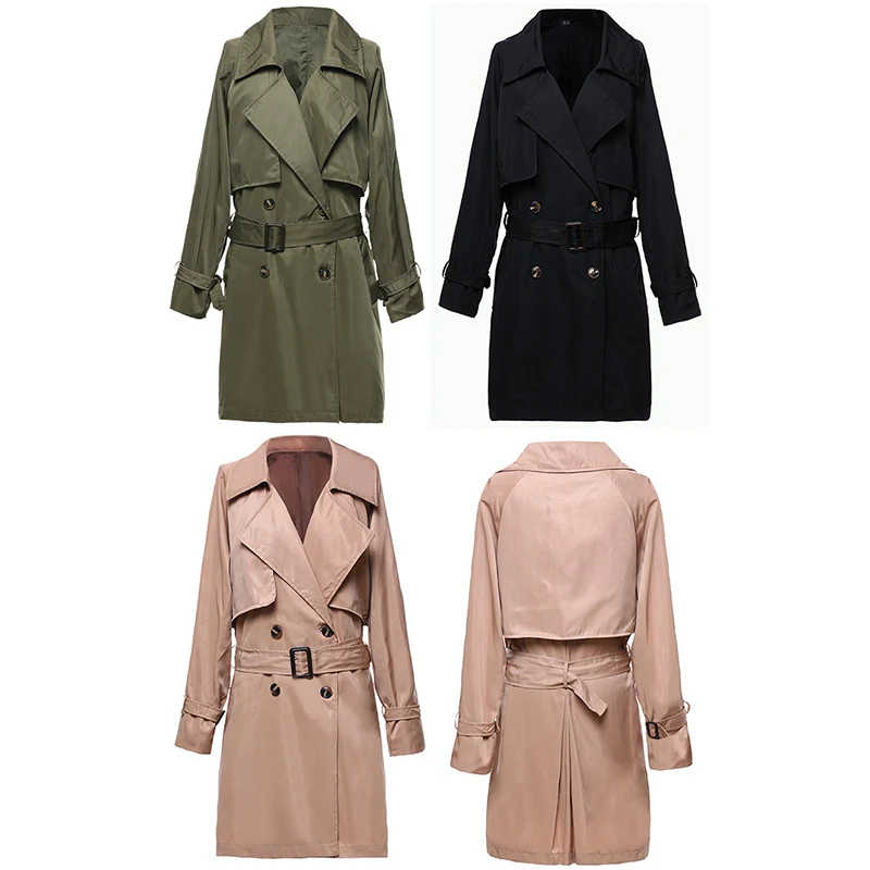 Maxnegio classic trench overcoat coat women