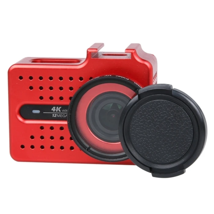 
custom cnc parts red anodized aluminum camera enclosure 