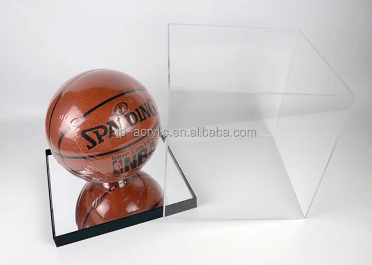 
Dustproof mirror base transparent acrylic display stand holder volleyball basketball foot ball display cube 