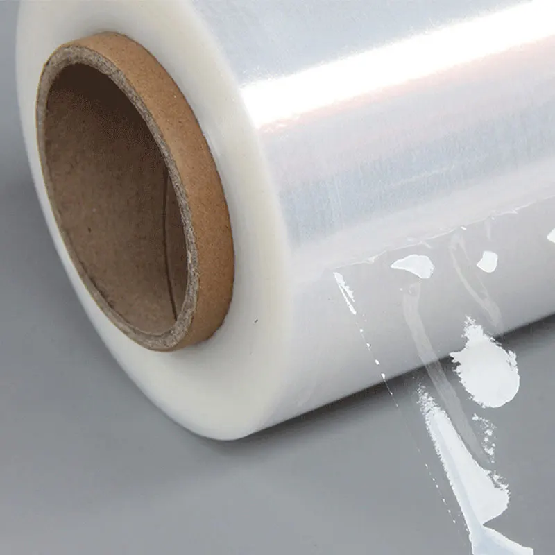 Polyethylene Transparent Stretch Film 500mm 1000ft 20micron pe stretch film Pallet Shrink Wrap hand roll film for pallet package