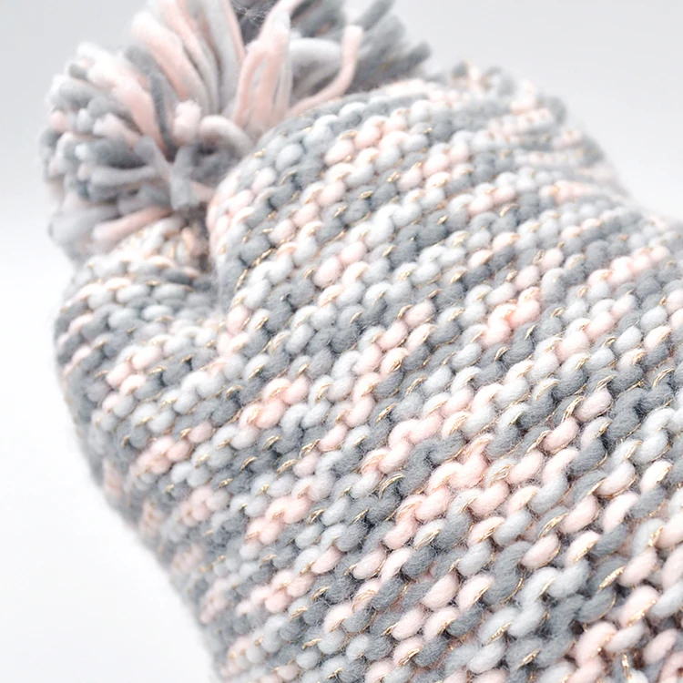 Lovely Hat sets Direct Sales Acrylic Knit Hat Brand Cap Scarf & Gloves Set