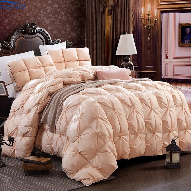 Оптовая продажа, теплое зимнее одеяло с белым гусиным пухом 90% большого размера, одеяло для отеля