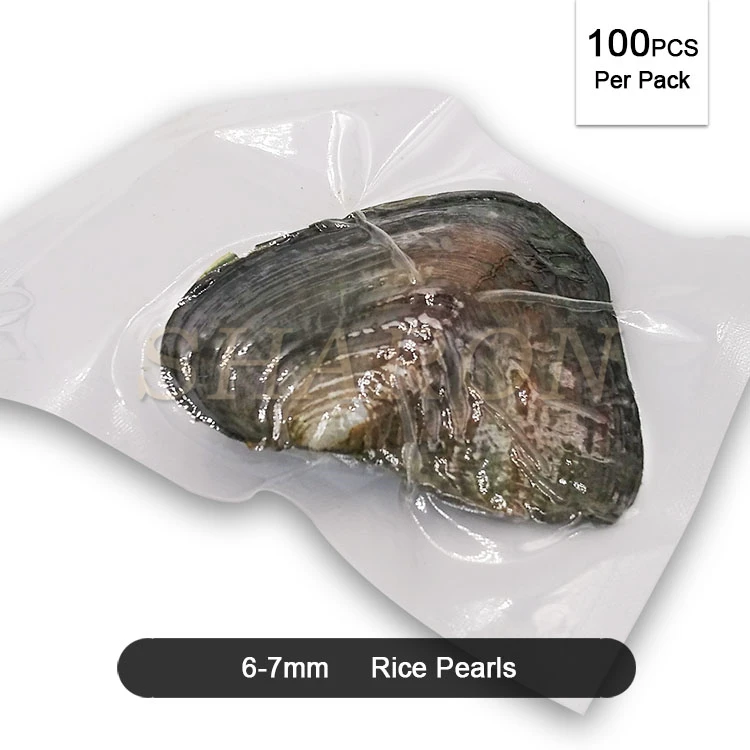 Party Surprise Gift 6-7mm Cultured Fresh Water Mussel Oval pearls Oyster Shell