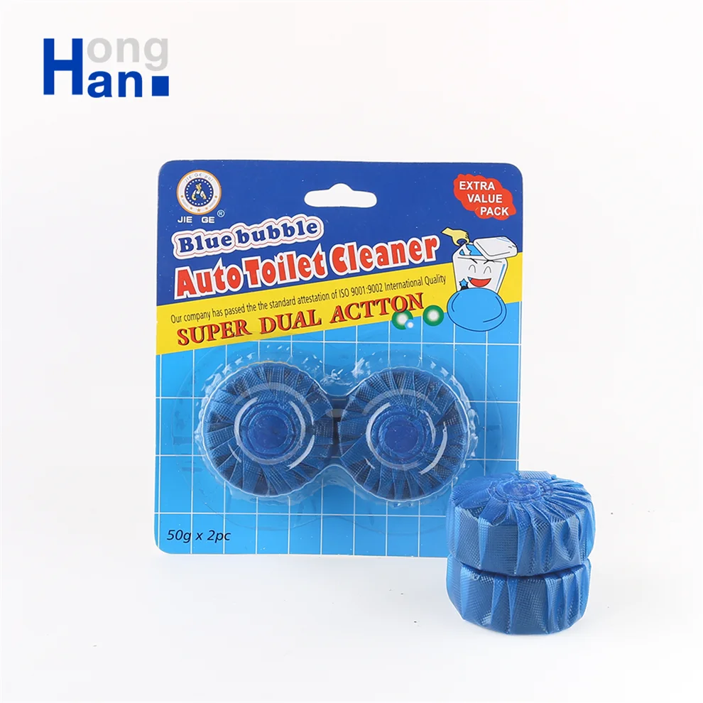 Lasting fresh Unique Natural Products Solid block auto deodorizing toilet bowl blue tablets