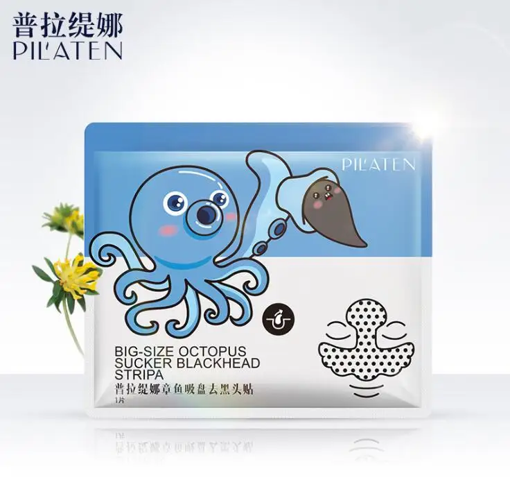 Pilaten Big-size Octopus sucker blackhead stripa T-part nose , cheek and forehead blackhead removal masks, deep cleaner