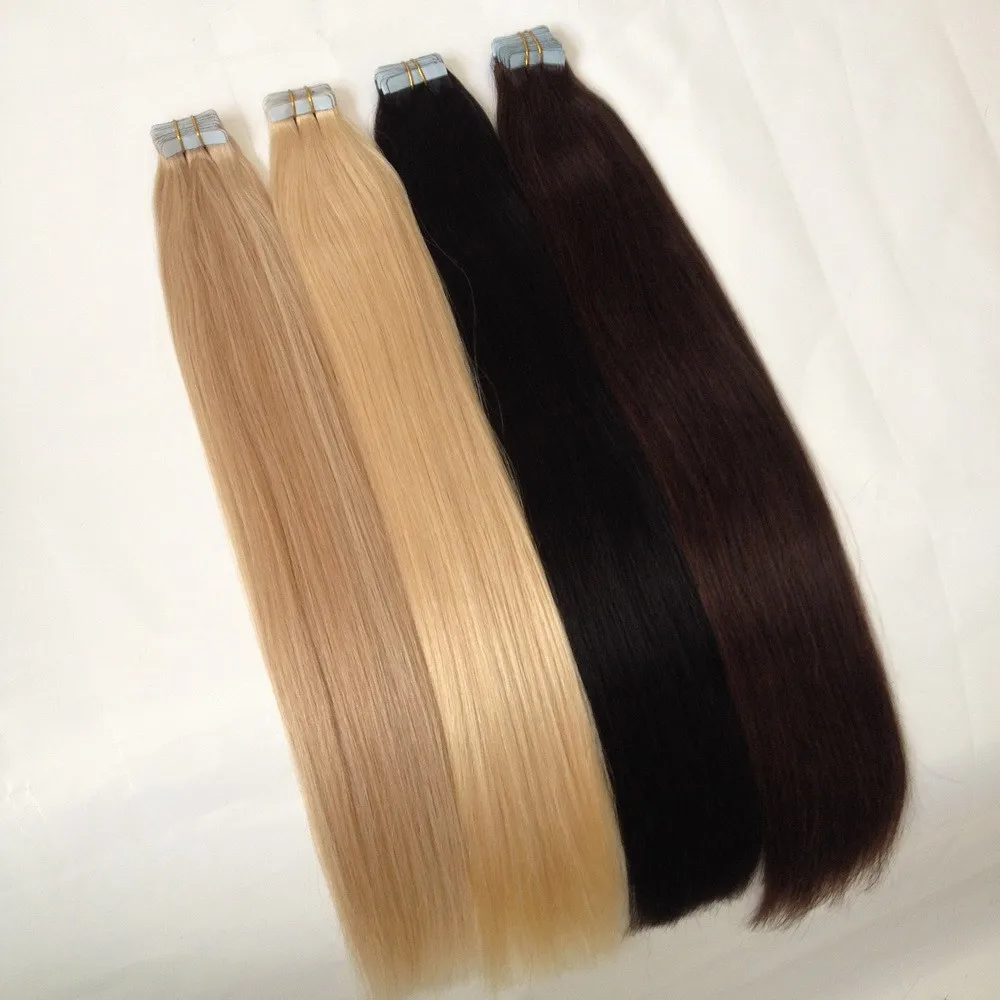 virgin brazilian human hair skin weft pu weft tape weft